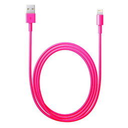 粉色充電器數(shù)據(jù)線(xiàn) 為蘋(píng)果5/5s/5c與iPad帶來(lái)時(shí)尚便捷的充電體驗(yàn)